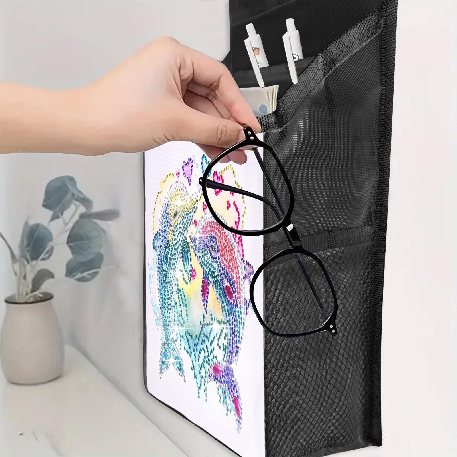 DIY Diamond Painting Hanging Bag - Dolphins