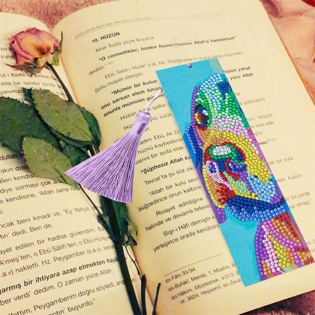 DIY Diamond Painting Bookmarks - Colorful Dog