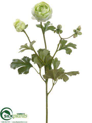 Silk Plants Direct Ranunculus Spray - Yellow - Pack of 12