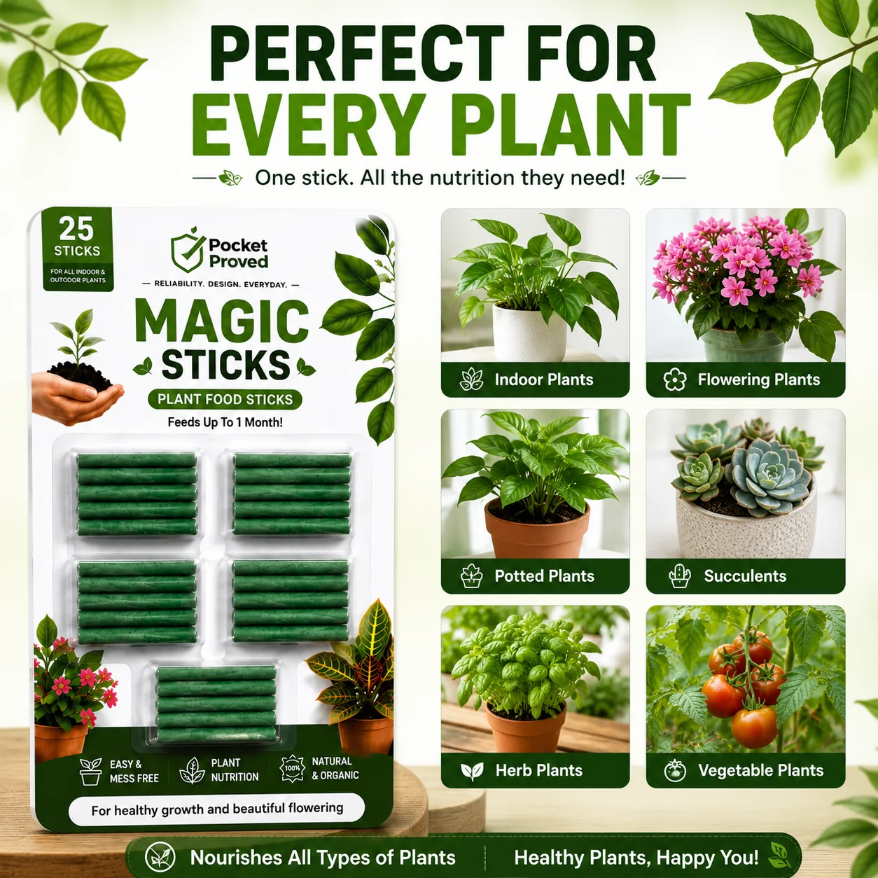 Magic Green Plant Sticks