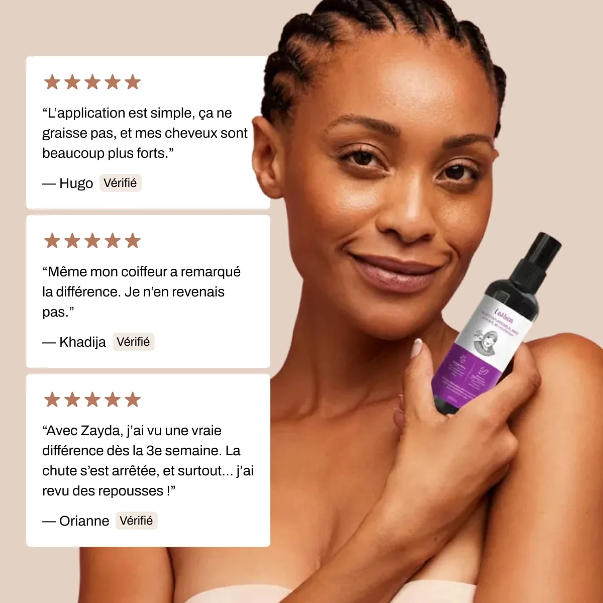 Lotion Pousse Extrême & Anti Chute de Cheveux - 100 ml - Sans Rinçage