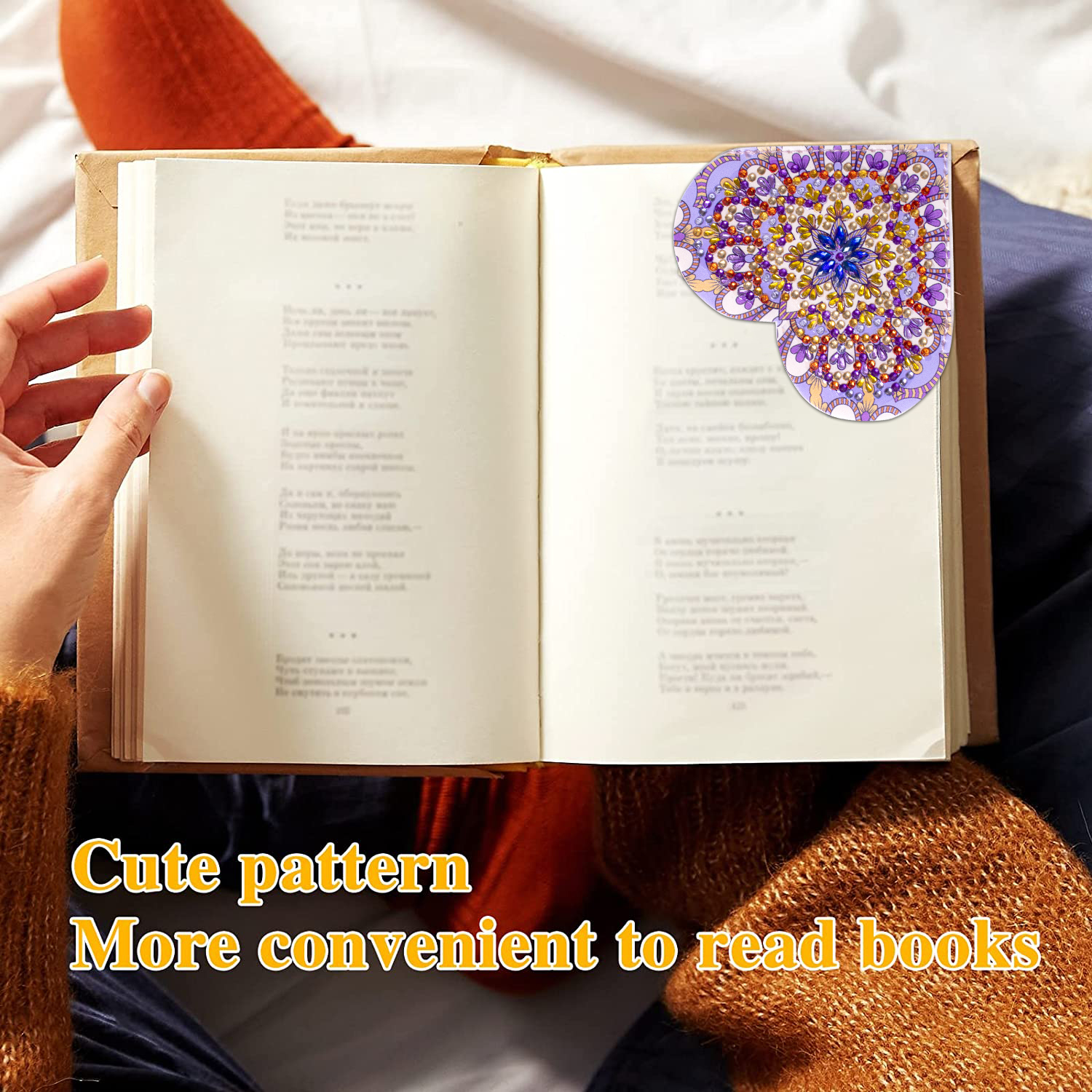 DIY Diamond Painting  Corner Bookmark - 6 Pcs Love