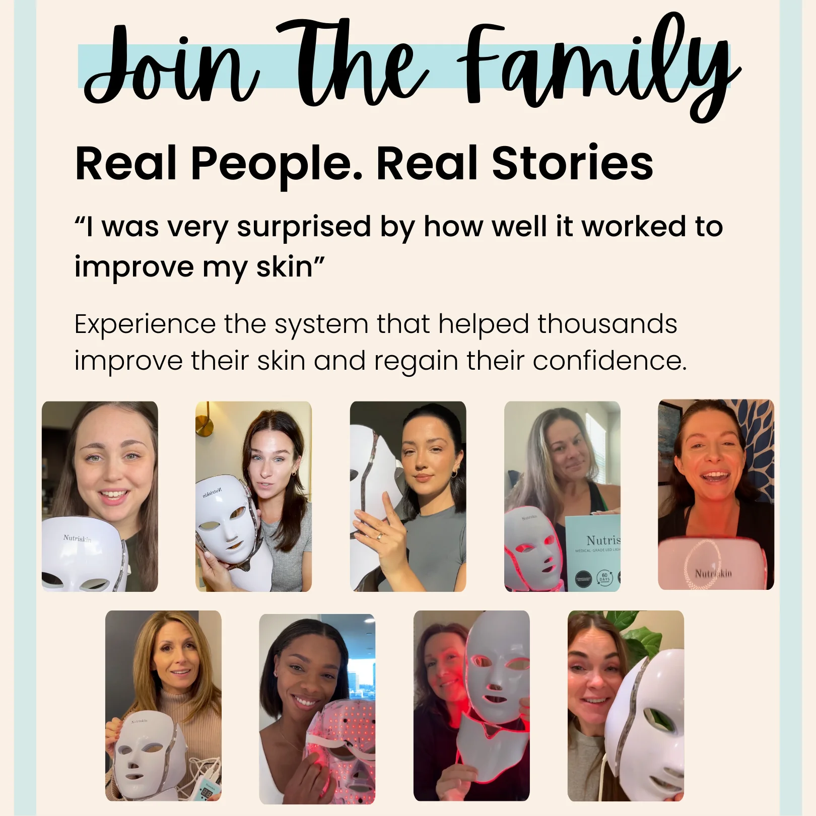 Nutriskin LED Face Mask - Red Light Therapy for Wrinkles + FREE Neck Mask ($169 Value)