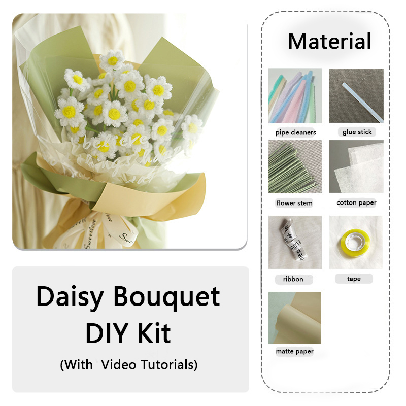 DIY Pipe Cleaners Kit - Daisy Bouquet