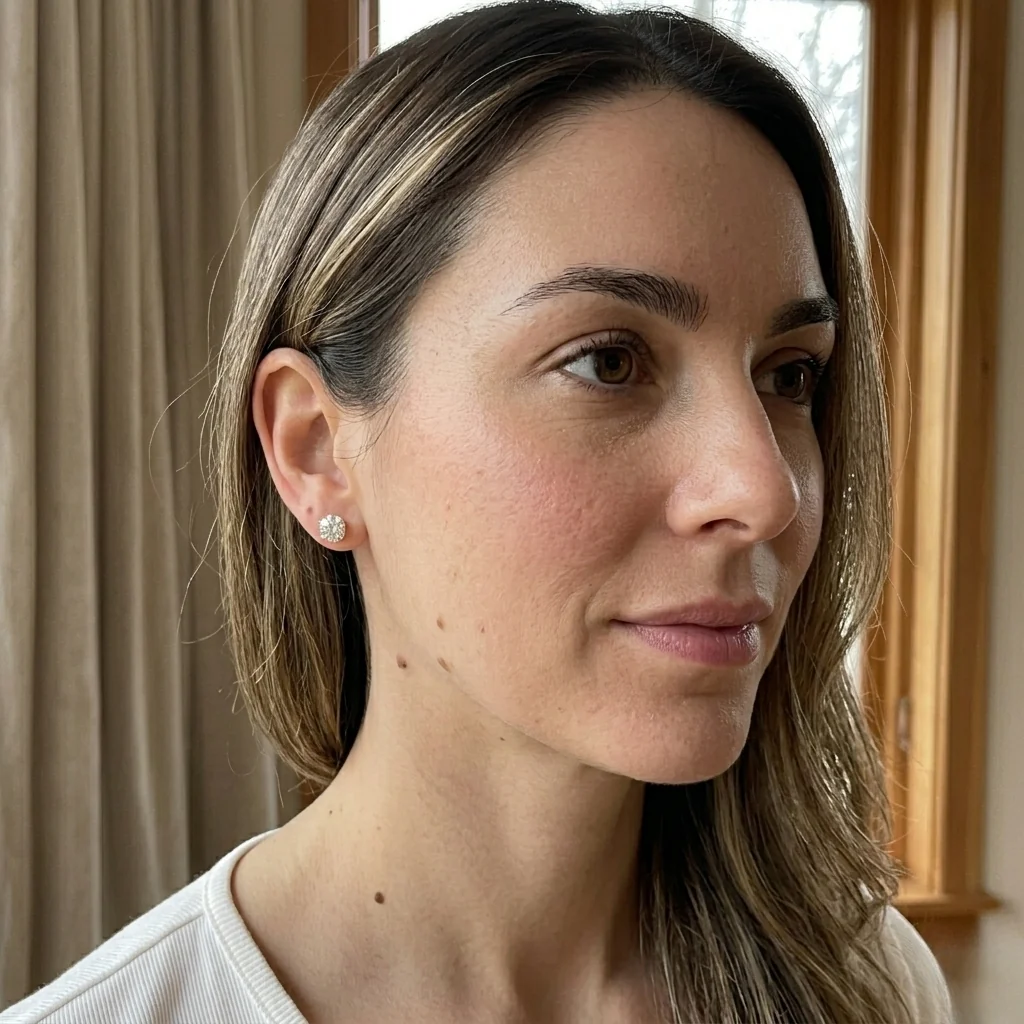 Moissanite Diamond  Four-Prong Stud Earrings