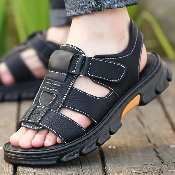 Sandalias en cuero garantizado