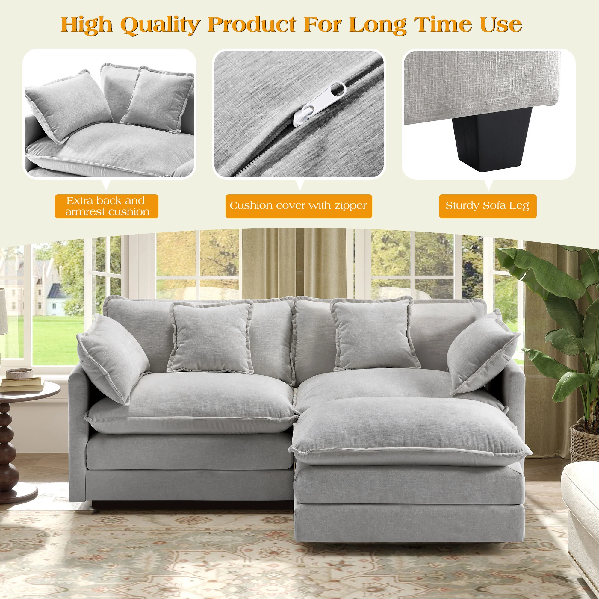Luxury Thickened Cushion Modular Sofa