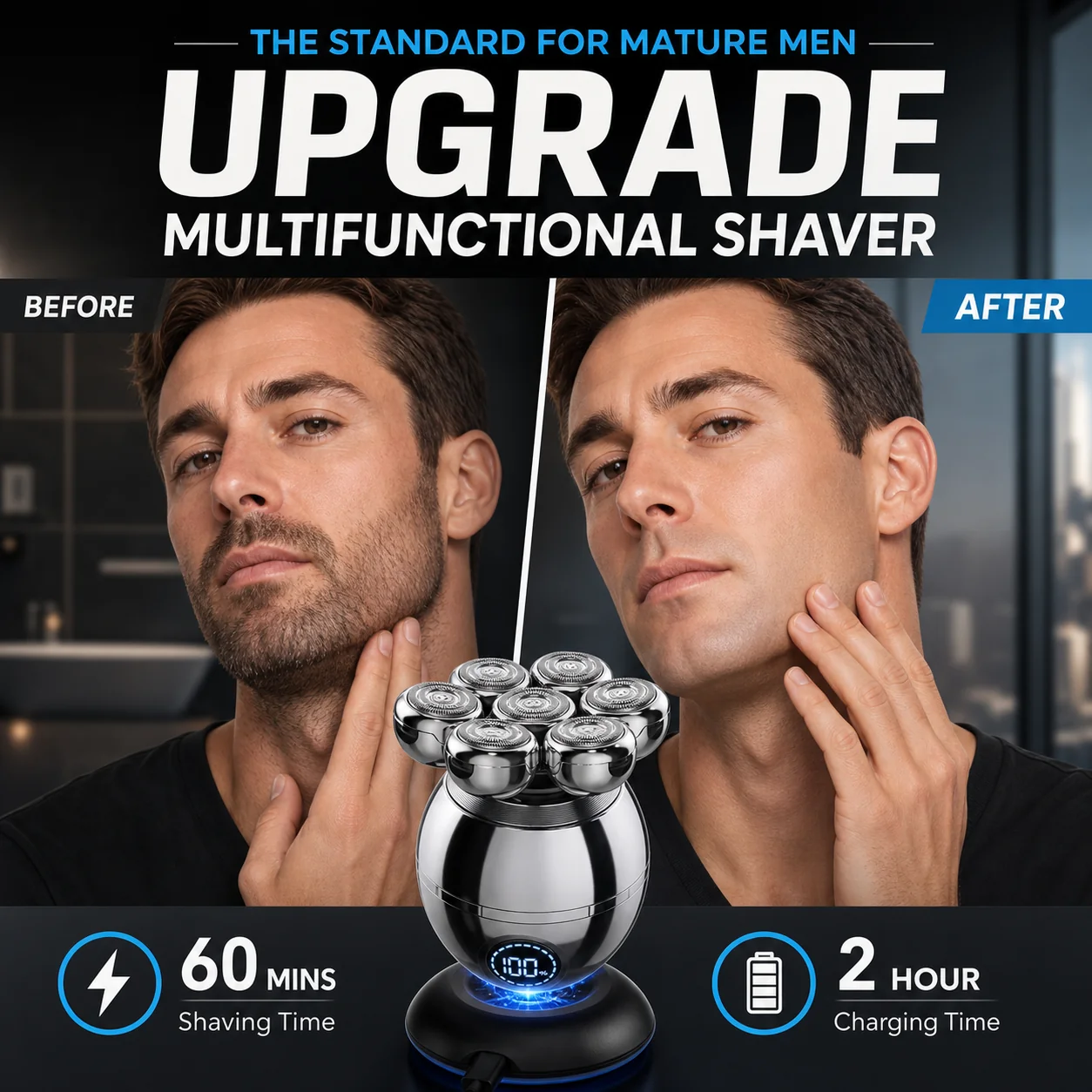 [💪The Standard for Mature Men] Upgrade Multifunctional Shaver – Limited-Time 50% Off🔥
