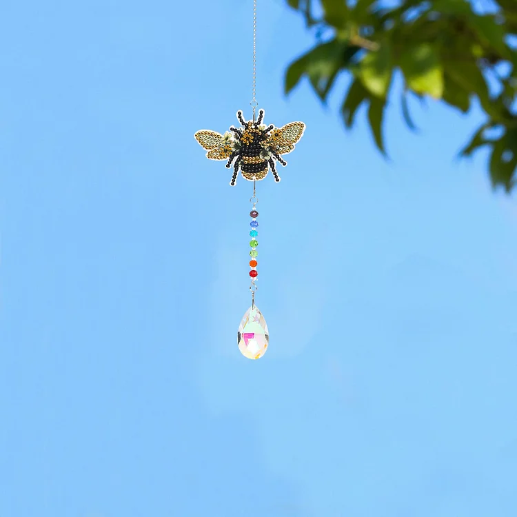 DIY Diamond Painting Wind Chime - Honeybee