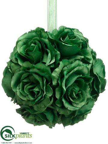 Silk Plants Direct Rose Kissing Ball - White - Pack of 6