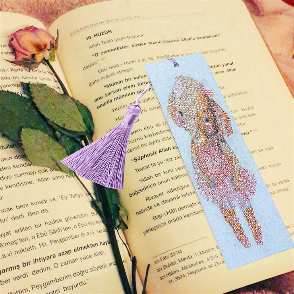 DIY Diamond Painting Bookmarks - Baby Elephant