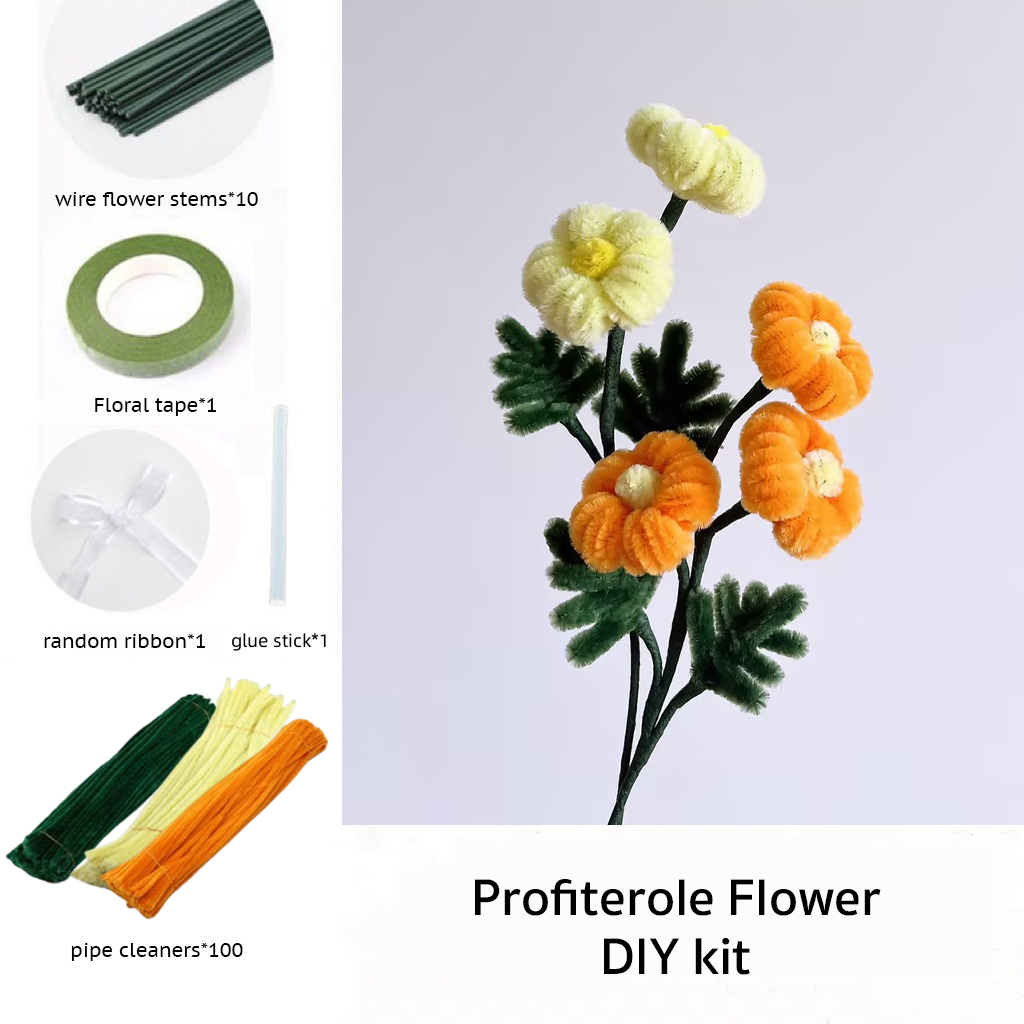 DIY Pipe Cleaners Kit - Profiterole Flower
