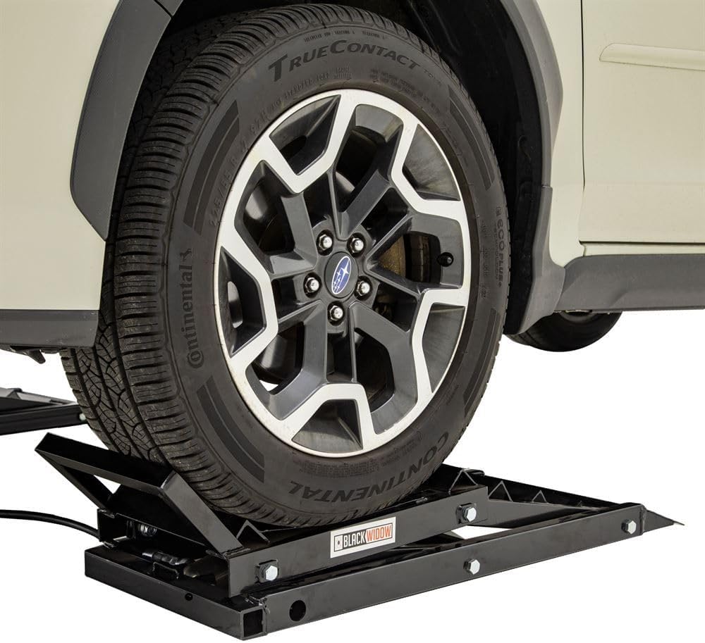 Black Widow Hydraulic Car Lift with Ramp - 3,000 lb. per Pair Capacity