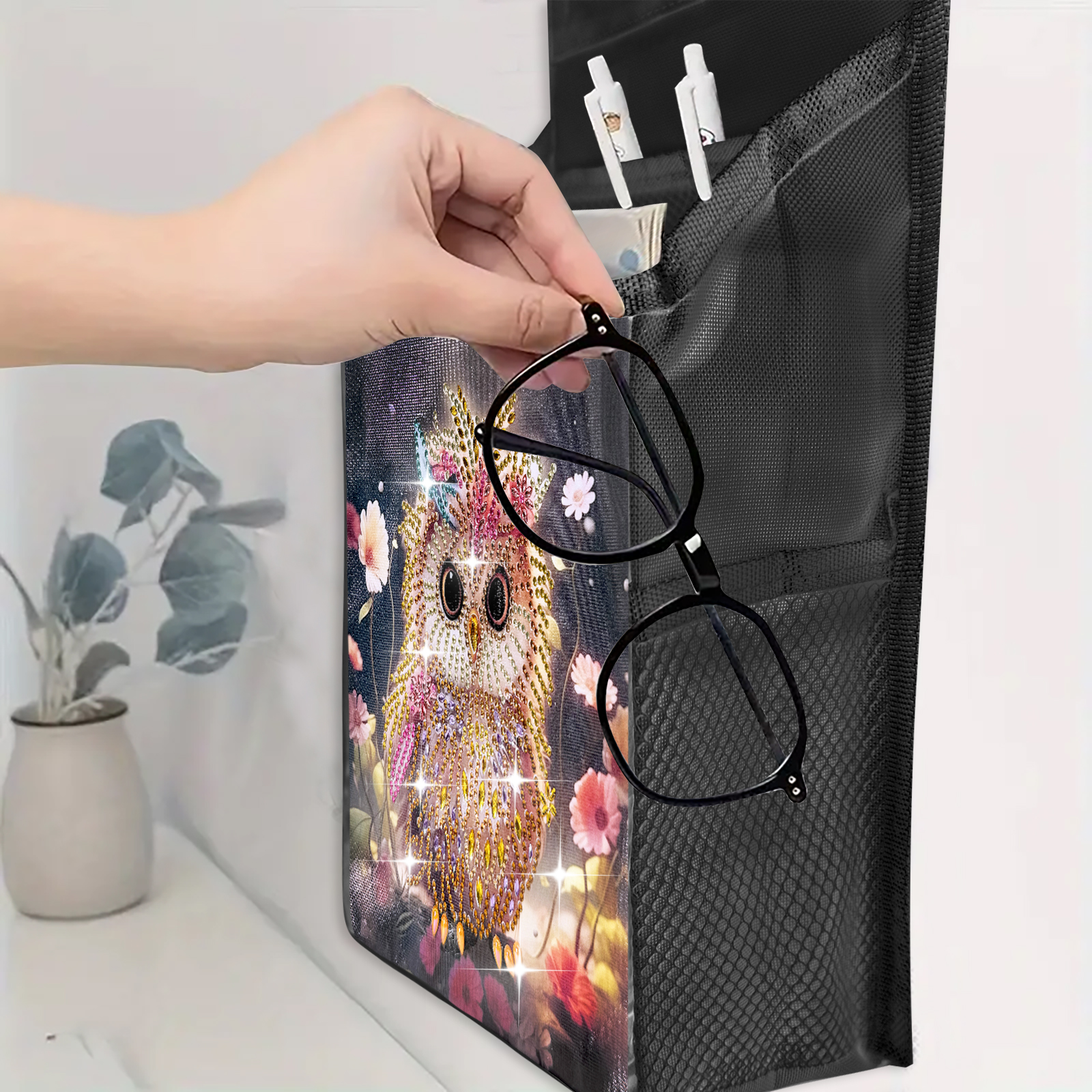DIY Diamond Painting Hanging Bag - Owl