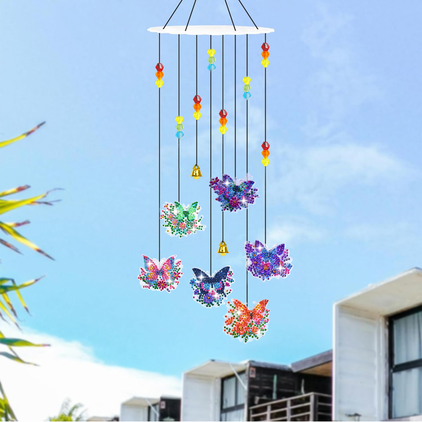 DIY Diamond Painting Wind Chime - Butterflies