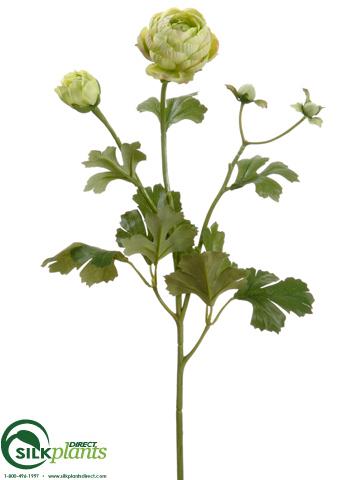 Silk Plants Direct Ranunculus Spray - Yellow - Pack of 12