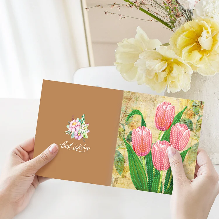 DIY Diamond Painting Greeting Card - Best Wishes