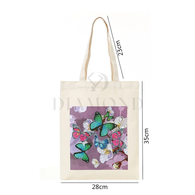 DIY Diamond Painting Canvas Tote Bag - Butterfly Lovers