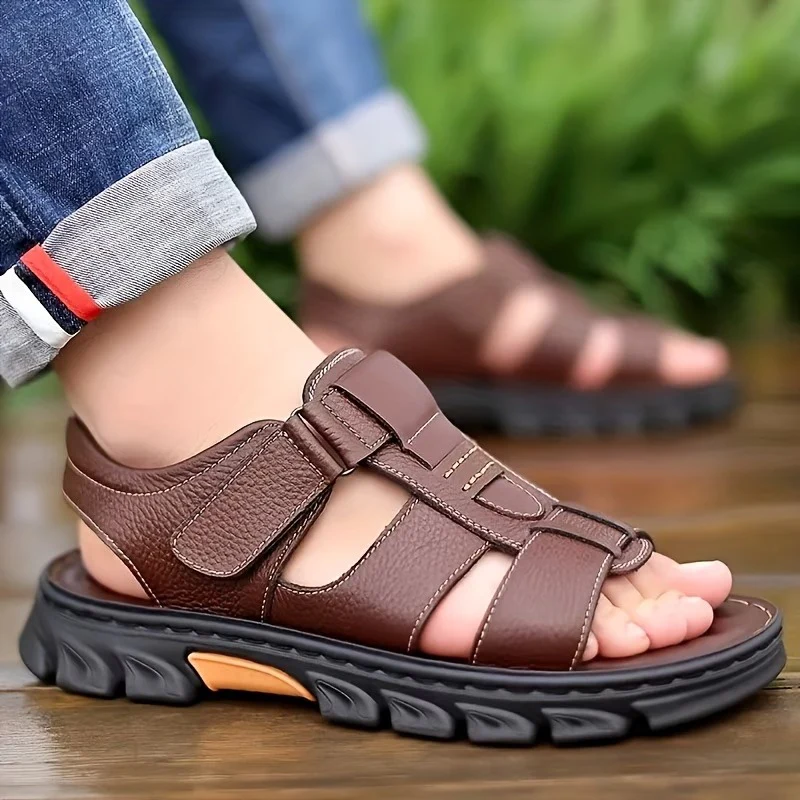 Sandalias en cuero garantizado