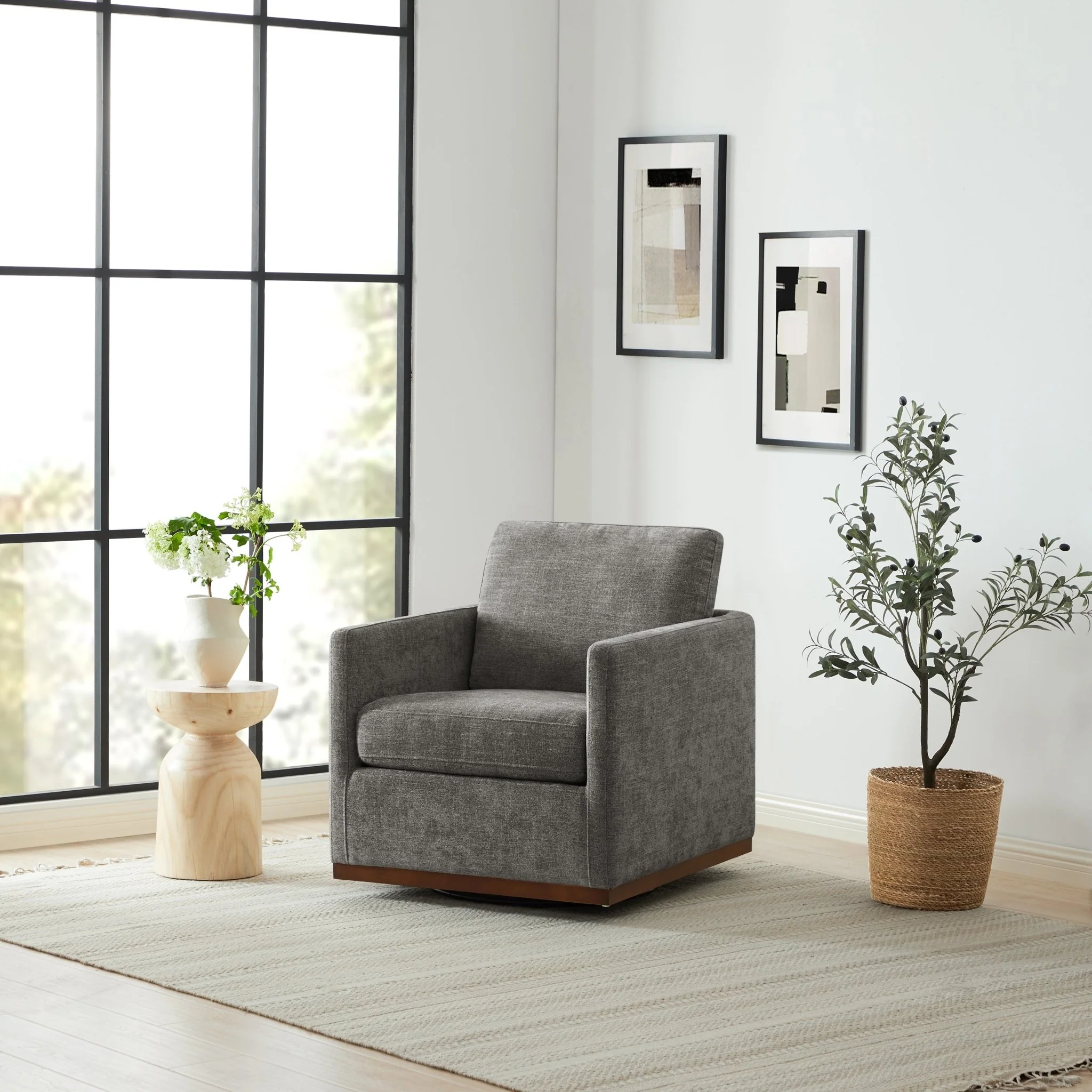 Henry Modern Swivel Accent Chair