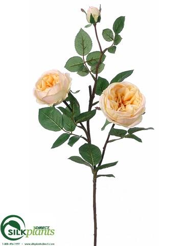 Silk Plants Direct Rose Spray - Peach Cream - Pack of 12