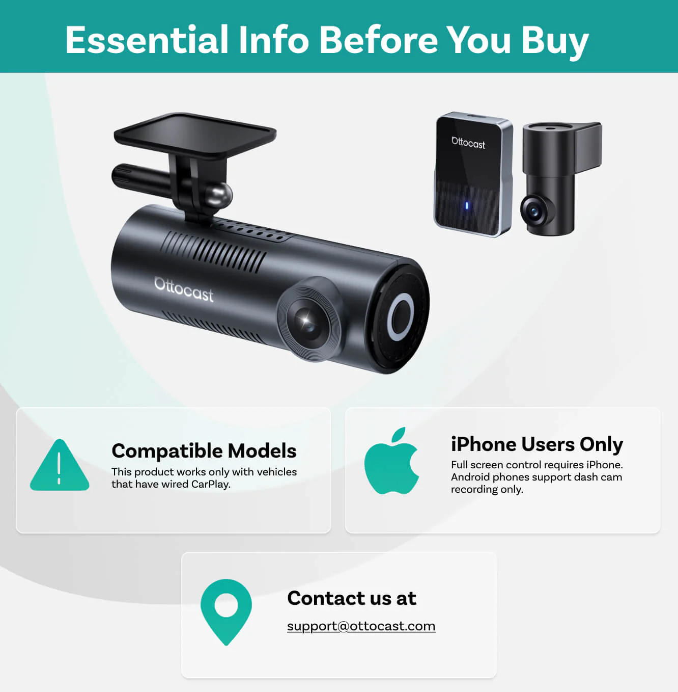 OttoSafe Cam Dash Cam 3-in-1 Adapter
