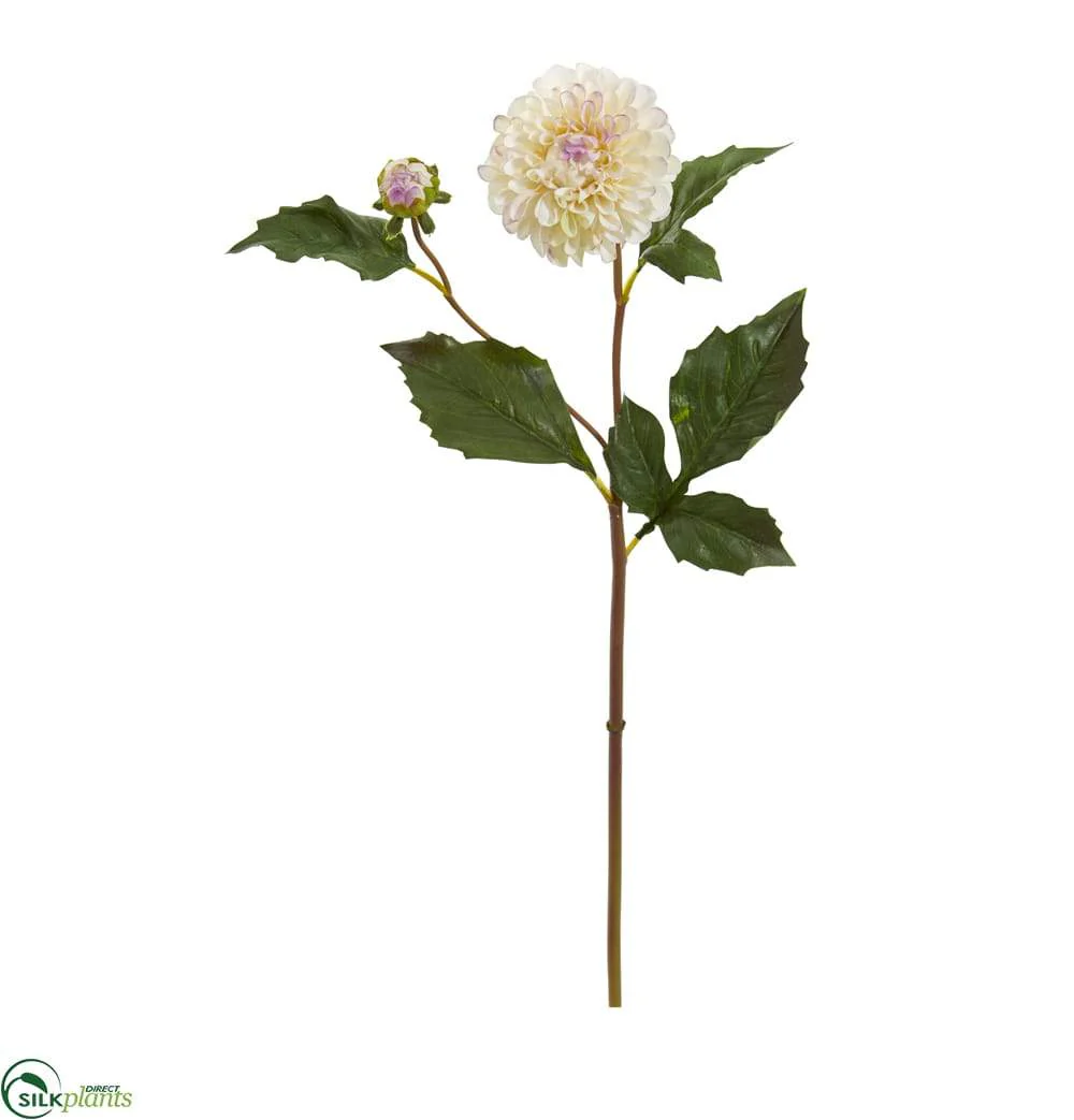 Silk Plants Direct Dahlia Artificial Flower - Yellow Red - Pack of 6
