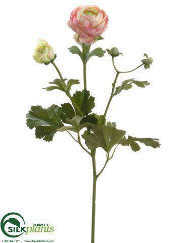 Silk Plants Direct Ranunculus Spray - Yellow - Pack of 12