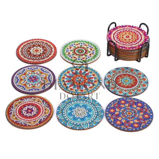 DIY Mandala Diamond Painting Coasters