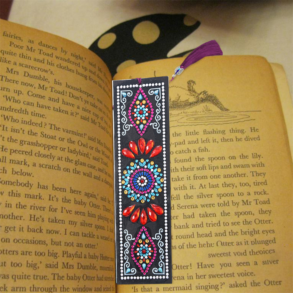 DIY Diamond Painting Bookmarks - Red Mandala