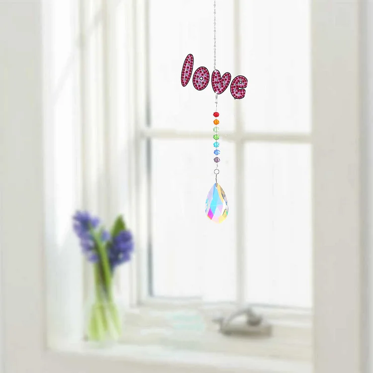 DIY Diamond Painting Wind Chime - LOVE