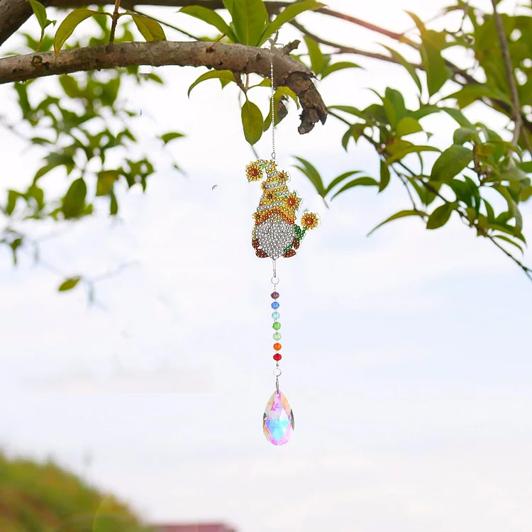 DIY Diamond Painting Wind Chime - Gnome