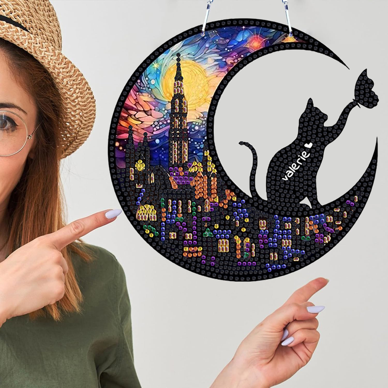 DIY Diamond Painting Wall Hanging - Moon