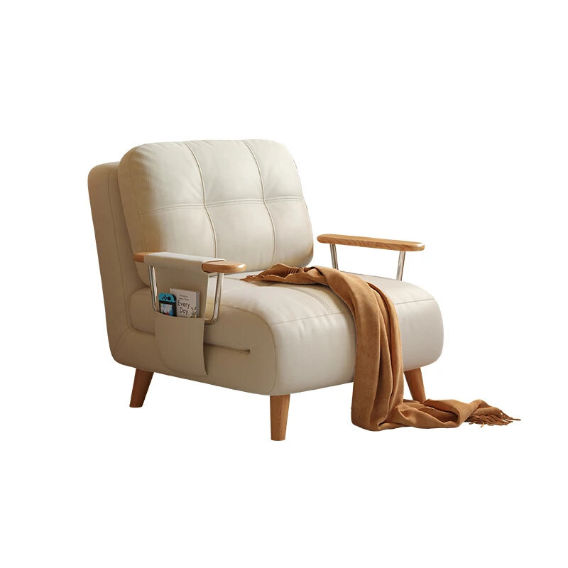 🛋️Cream Folding Sofa Bed
