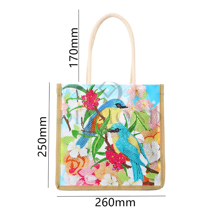 DIY Diamond Painting Canvas Tote Bag - Birds