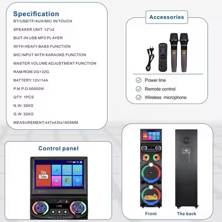 🎤 GD-1419 15.4” Video Speaker System