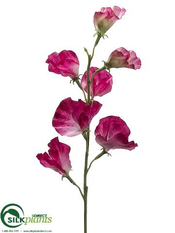 Silk Plants Direct Sweet Pea Spray - Lavender Dark - Pack of 12