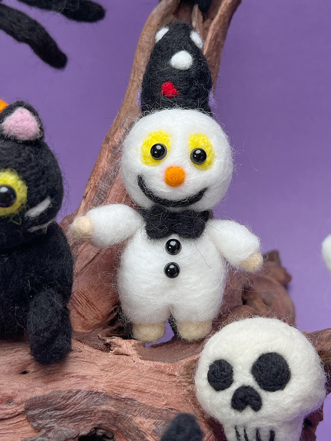 Halloween Felt Animals Needle Felting Kit