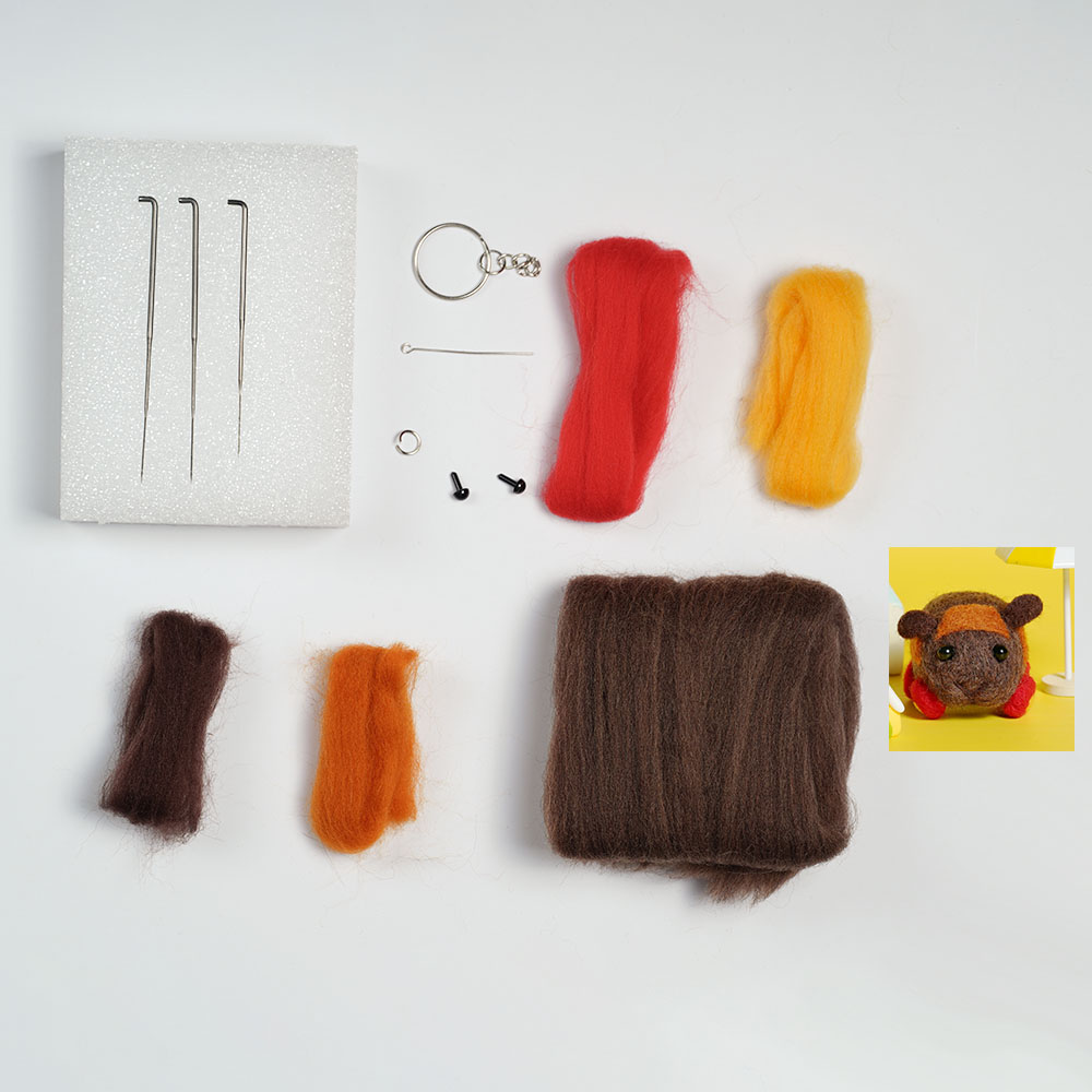 FeltingJoy - Pui Pui Molcar Needle Felting Kit - Teddy