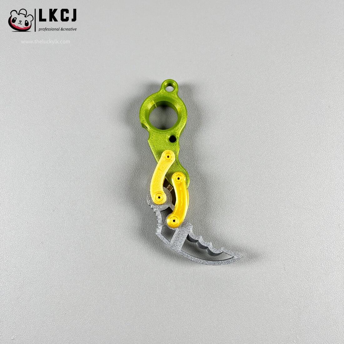 Real 3D Printed Mini 1911 Decompression Model Keychain, Non-launchable