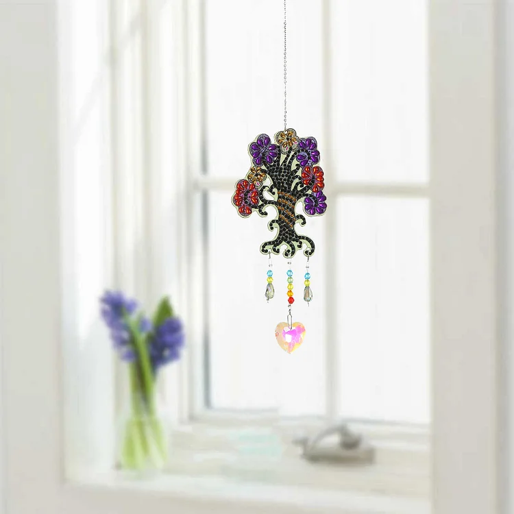 DIY Diamond Painting Wind Chime - Tree