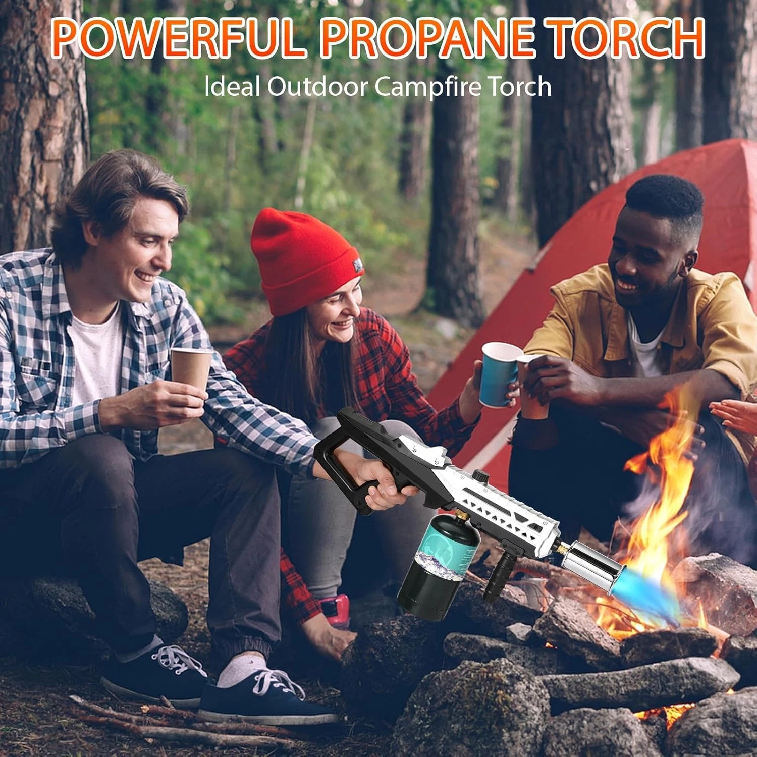 Powerful Propane Grill Torch Gun, Sous Vide With Adjustable Flame