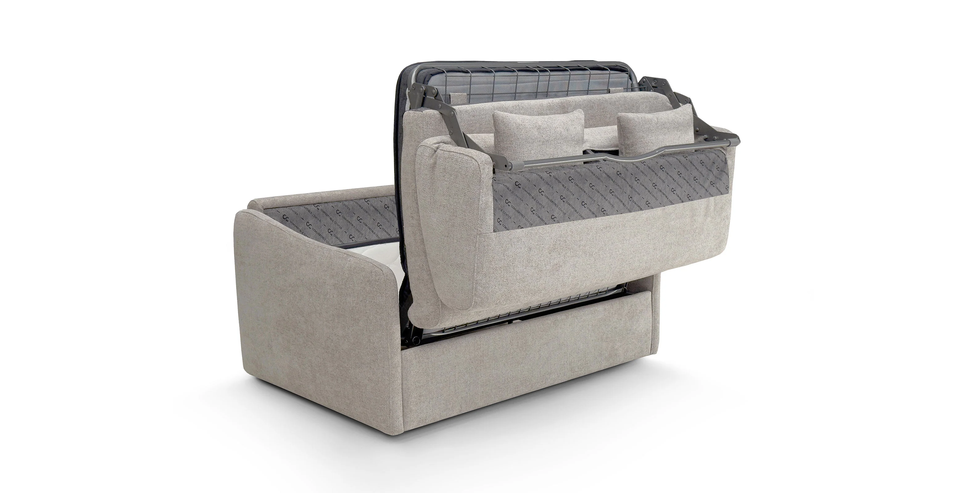 QUIBERON - Fauteuil convertible 100 x 190 cm - Velours texturé