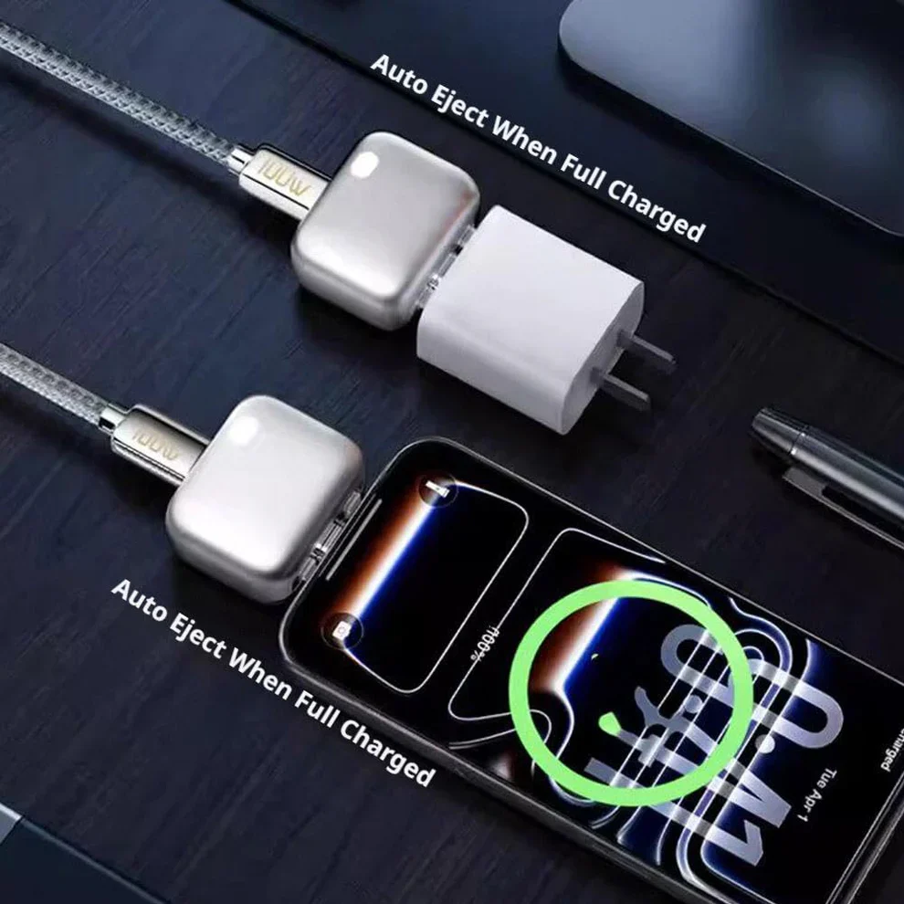 140W Fast Charge Separator – Auto Disconnect Charging Adapter - فاصل شاحن ذكي وإيقاف تلقائي للجوالات تايب سي حتى 140 واط
