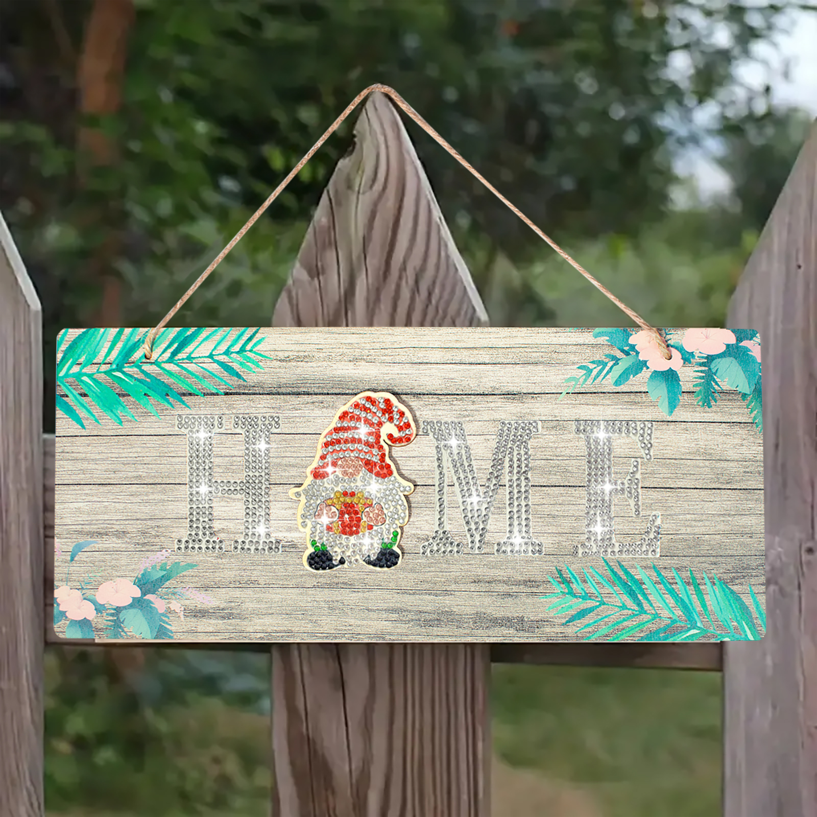 DIY Diamond Painting Wall Hanging - Gnomes