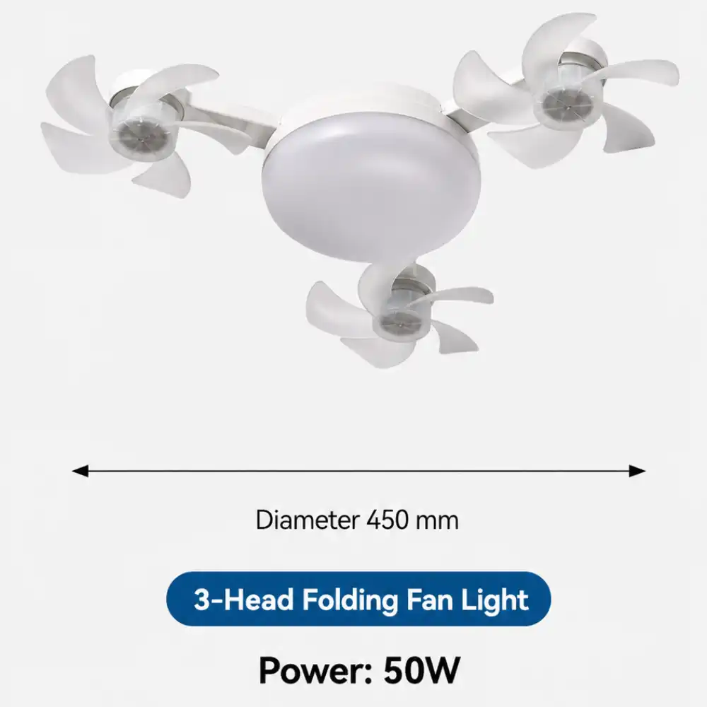 2-in-1 E27 Ceiling Fan Light with Remote Control