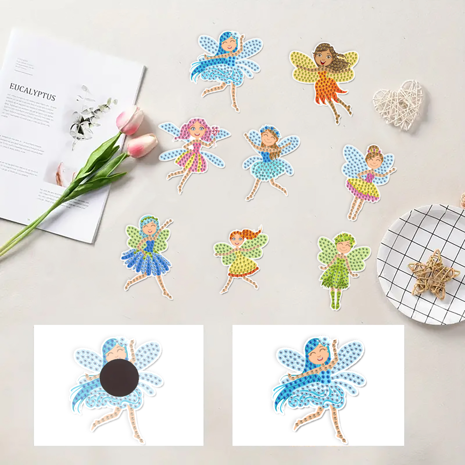 DIY Diamond Painting Fridge Stickers - Fairy