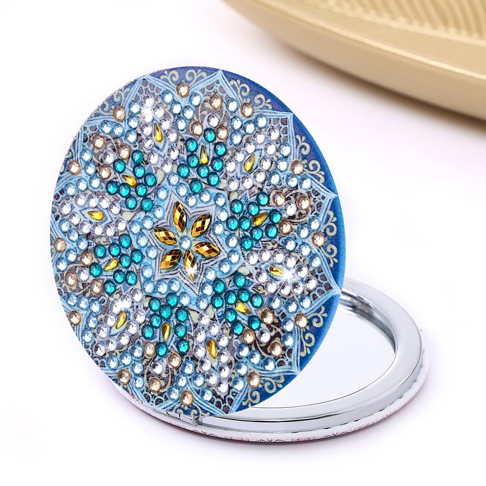 DIY Diamond Painting Compact Mirror - Datura