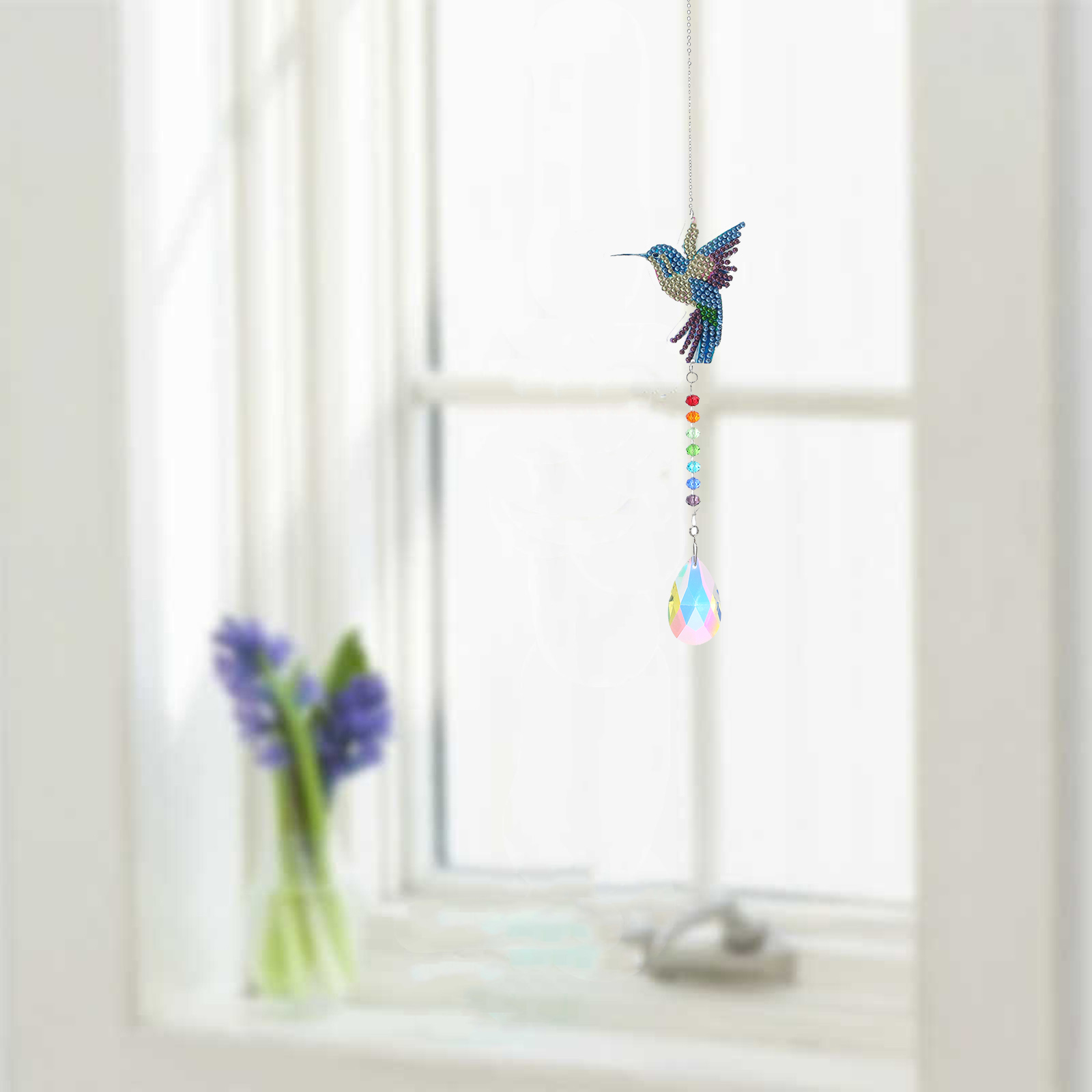 DIY Diamond Painting Wind Chime - Hummingbird