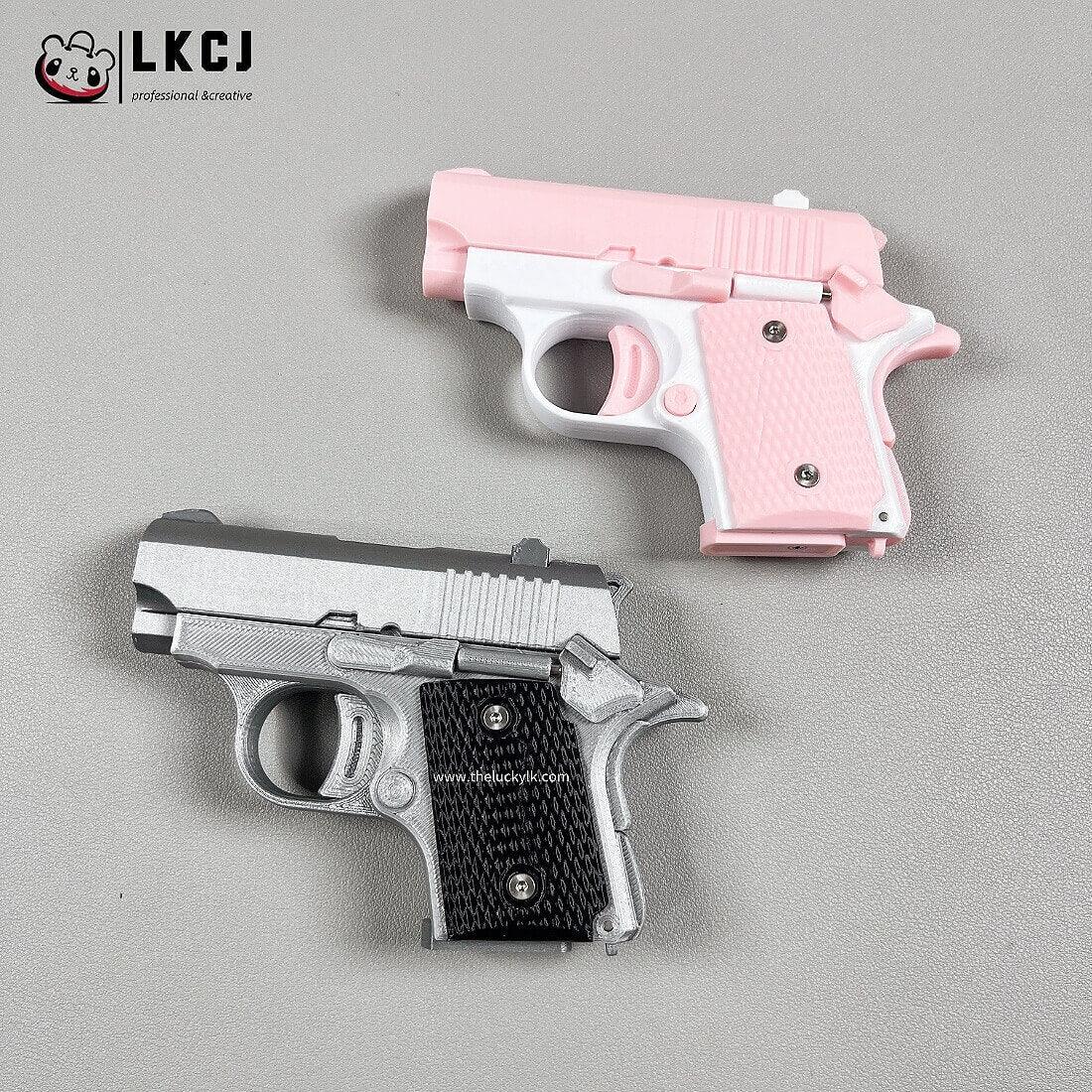 Real 3D Printed Mini 1911 Decompression Model Keychain, Non-launchable